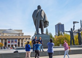 Novosibirsk,,Siberia,,Russia, ,September,17,,2017:,Tourists,From,China